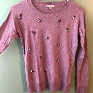Lavender Beaded Merona Sweater size XS